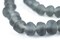 TheBeadChest Charcoal Grey Rondelle Java Recycled Glass Beads 11mm Indonesia Sea Glass Disk Large Hole 23 Inch Strand Fair Trade